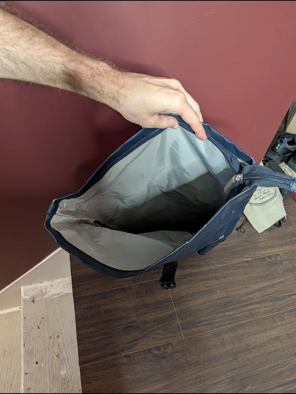 BREE Blue Waterproof XL Roll-Top Snap Backpack Waterproof Urban Commuter Bag